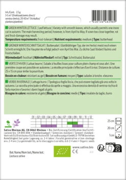Buttersalat Winterschnittsalat Grüner | BIO Salatsamen Von Sativa Rheinau