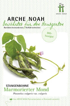 Stangenbohne Marmorierter Mond | BIO Stangenbohnesamen Von Arche Noah