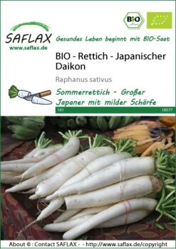 Rettich Japanischer Daikon | BIO Rettichsamen Von Saflax