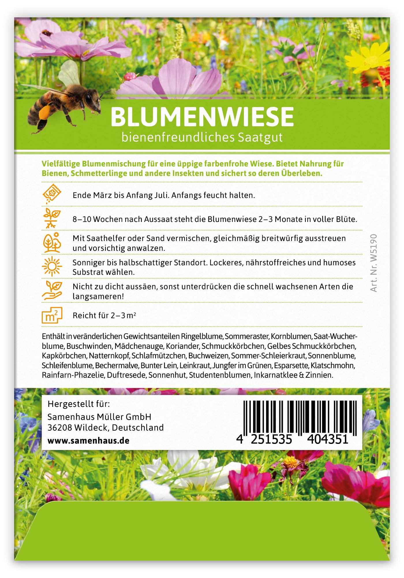 Blumenwiese Für Werbezwecke (100 Tütchen) | Blumensamen Von FLORTUS 2 Blumenwiese Für Werbezwecke (100 Tütchen) | Blumensamen Von FLORTUS – Bild 2