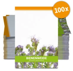 Bienenweide Für Werbezwecke (100 Tütchen) | Phaceliasamen Von FLORTUS -Deutschland Grün Paradies Verkaufs-Shop 543620 Bienenweide fuer Werbezwecke 100 Tuetchen W5196 100x 0