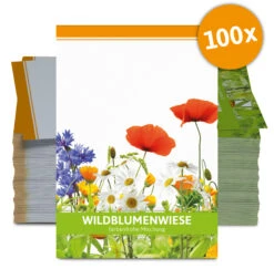 Wildblumenwiese Für Werbezwecke (100 Tütchen) | Wildblumensamen Von FLORTUS -Deutschland Grün Paradies Verkaufs-Shop 543622 Wildblumenwiese fuer Werbezwecke 100 Tuetchen W5197 100x 0