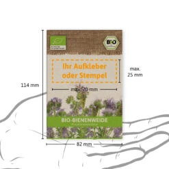 BIO Bienenweide Für Werbezwecke (100 Tütchen) | BIO Phaceliasamen Von FLORTUS -Deutschland Grün Paradies Verkaufs-Shop 543632 BIO Bienenweide fuer Werbezwecke 100 Tuetchen W5202 100x 3