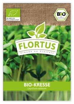 Kresse (100 Tütchen) | BIO Kressesamen Von FLORTUS