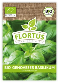 Genoveser Basilikum (100 Tütchen) | BIO Basilikumsamen Von FLORTUS