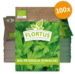 Petersilie Einfache (100 Tütchen) | BIO Petersiliensamen Von FLORTUS