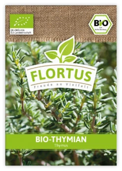 Thymian (100 Tütchen) | BIO Thymiansamen Von FLORTUS -Deutschland Grün Paradies Verkaufs-Shop 543983 Bio Thymian 100 Tuetchen 1
