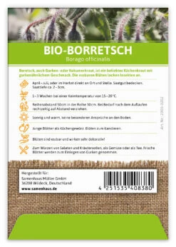 Borretsch (100 Tütchen) | BIO Borretschsamen Von FLORTUS