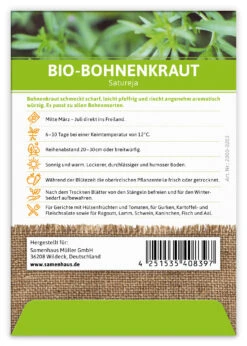 Bohnenkraut (100 Tütchen) | BIO Bohnenkrautsamen Von FLORTUS