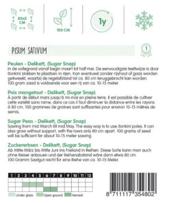 Zuckererbsen Delikett (Sugar Snap) (100 G) | Zuckererbsensamen Von Hortitops