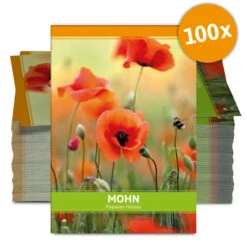 Mohn Für Werbezwecke (100 Tütchen) | Mohnsamen Von FLORTUS -Deutschland Grün Paradies Verkaufs-Shop 546524 Mohn fuer Werbezwecke 100 Tuetchen