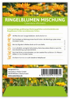 Ringelblumenmischung Für Werbezwecke (100 Tütchen) | Ringelblumensamen Von FLORTUS -Deutschland Grün Paradies Verkaufs-Shop 546526 Ringelblumenmischung fuer Werbezwecke 100 Tuetchen 2