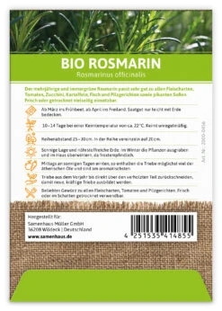 Rosmarin (100 Tütchen) | BIO Rosmarinsamen Von FLORTUS