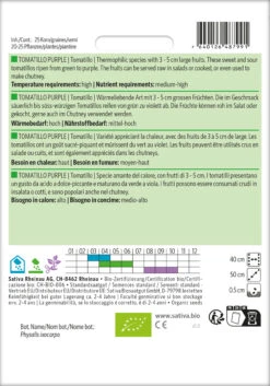 Ausgewählte Produkte -Deutschland Grün Paradies Verkaufs-Shop 549753 BIO Tomatillo Purple sg15 sr 1