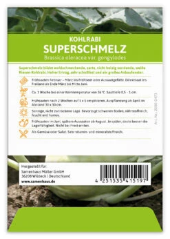 Kohlrabi Superschmelz (100 Stück) | Kohlrabisamen Von FLORTUS