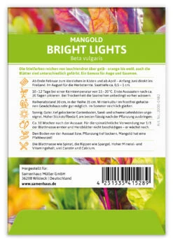 Mangold Bright Lights (100 Stück) | Mangoldsamen Von FLORTUS -Deutschland Grün Paradies Verkaufs-Shop 549865 Mangold Bright Lights 100 Stueck 2000 0482 100x 2