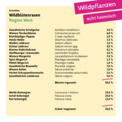 Wildblütenrasen West  (30 G) | Blumenrasen Von Tausende Gärten -Deutschland Grün Paradies Verkaufs-Shop 554857 Wildbluetenrasen West 30 g 050 0030 2