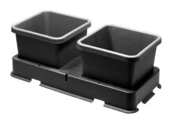 Easy2Grow-Starterset Set Schwarz (60 X 21 Cm) | Gartenzubehör Von Garland -Deutschland Grün Paradies Verkaufs-Shop 560580 2 Toepfe Erweiterung Easy Anbau Set Schwarz G111B gl 1